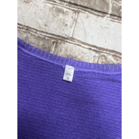Lululemon Sz 10 Swiftly Tech V Neck Short Sleeve Power Purple Stripe - Picture 5 of 7
